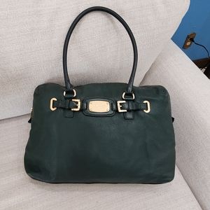 Michael Kors Green Weekender Leather Tote Bag M